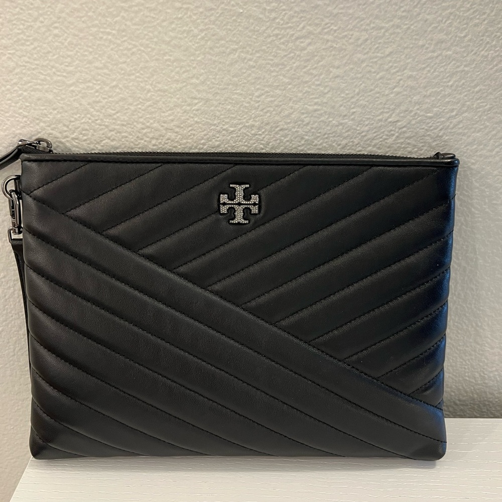 Tory Burch Black Quilted Pouch